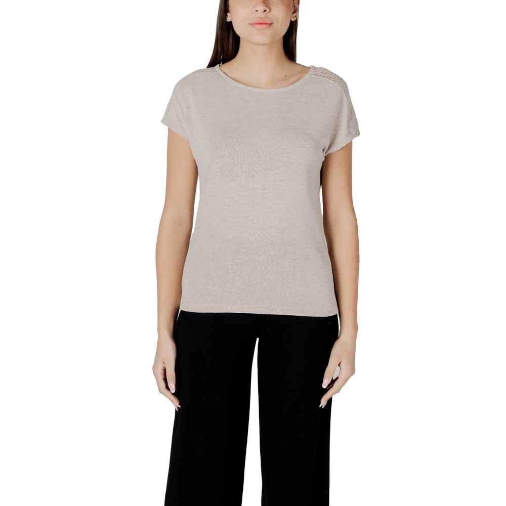 Street One Beige Polyester T-Shirt