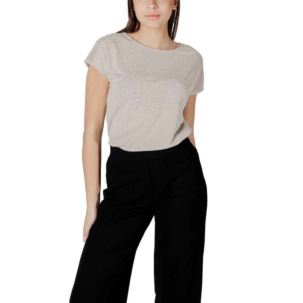 Street One Beige Polyester T-Shirt