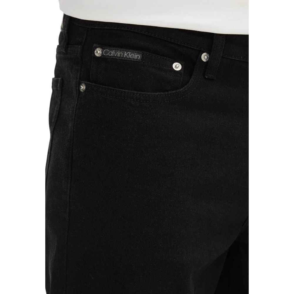 Calvin Klein Jeans Black Cotton Bermuda