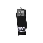 Icon Black Cotton Sock