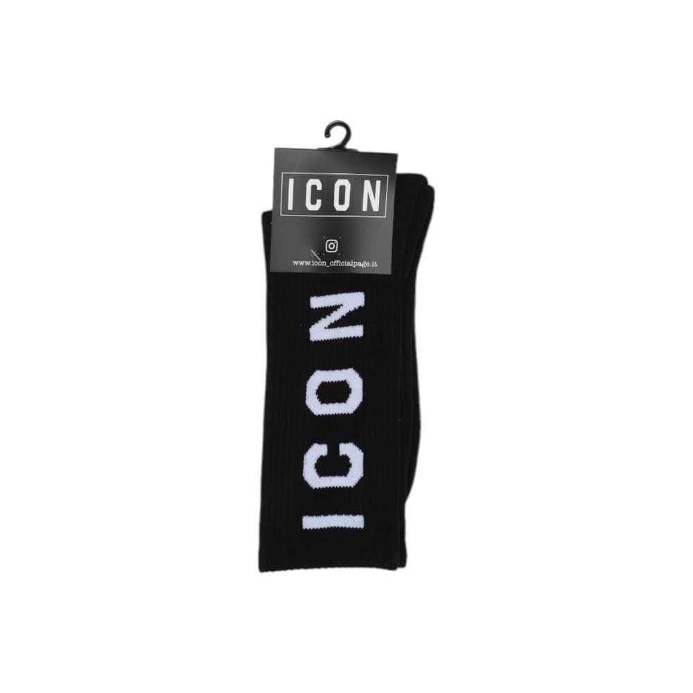 Icon Black Cotton Sock