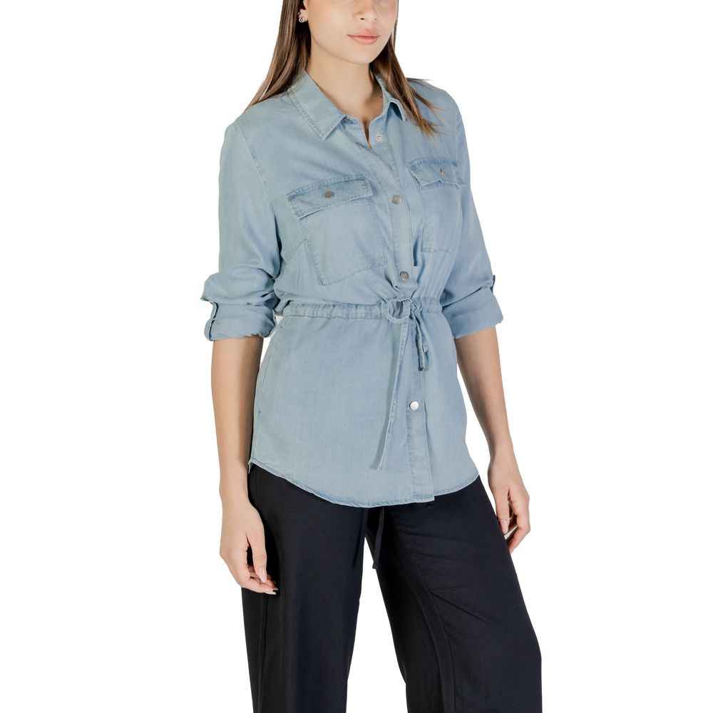 Only Light Blue Tencel Shirt