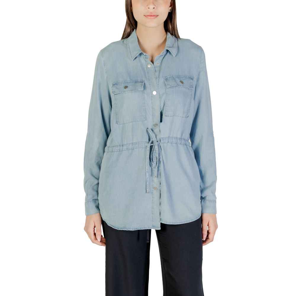 Only Light Blue Tencel Shirt