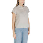 Street One Bicolor Linen Blouse