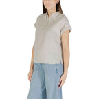Street One Bicolor Linen Blouse