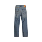 Jack Jones Blue Cotton Relaxed Fit Jean