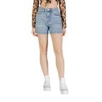 ICHI Light Blue Cotton Short