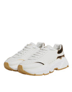 Dolce & Gabbana White Gold Daymaster Low Top Sneakers Shoes