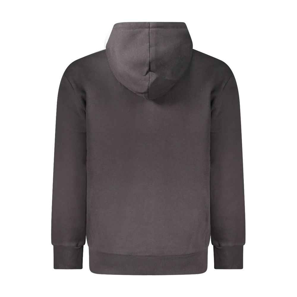 Timberland Black Cotton Men Sweater with Hood and Zip