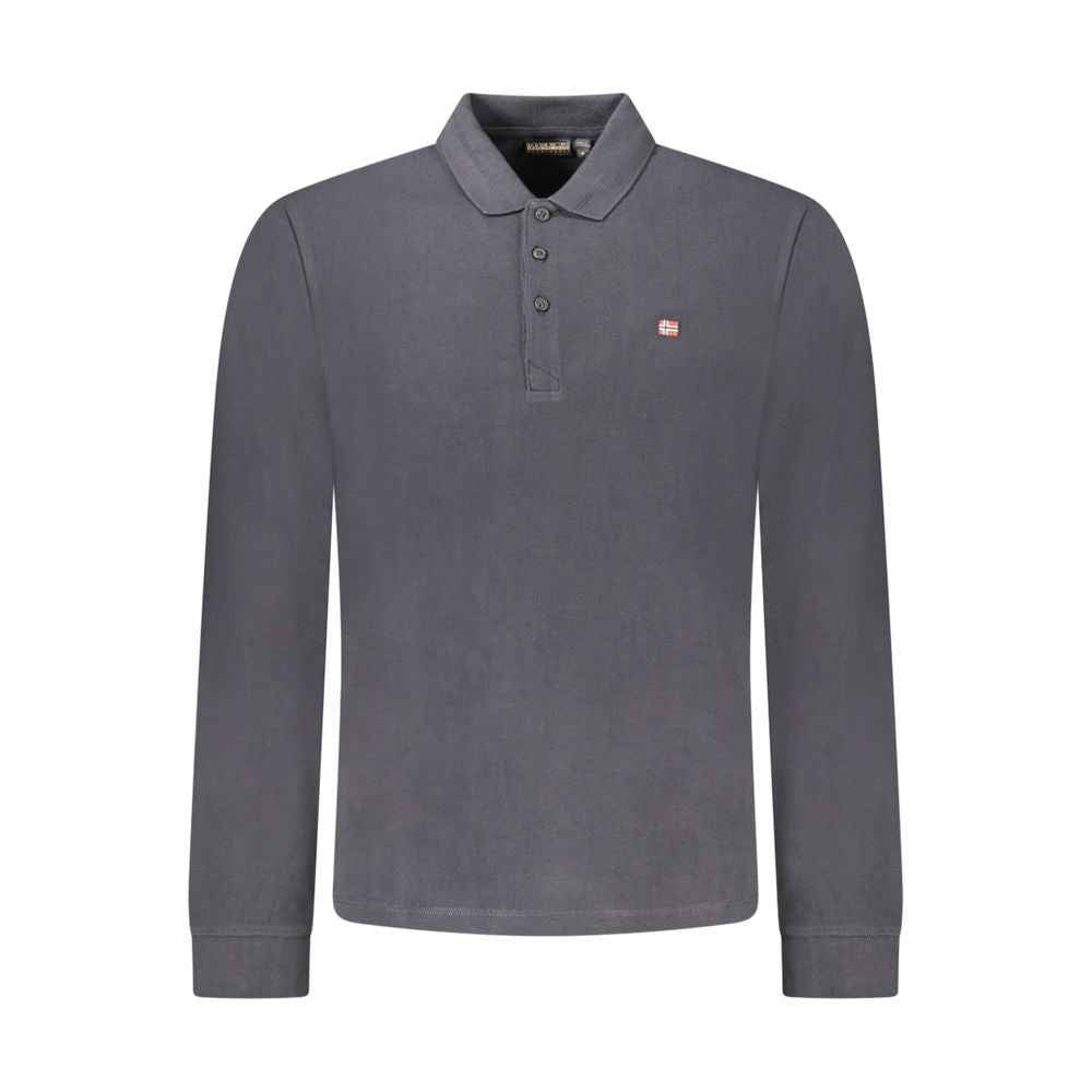 Napapijri Black Cotton Men Polo Shirt