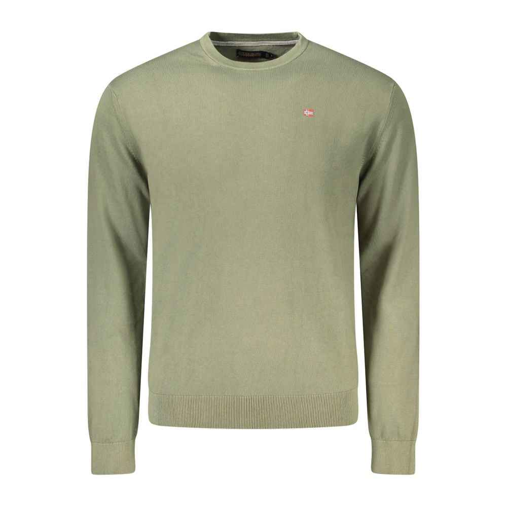 Napapijri Green Cotton Men Sweater