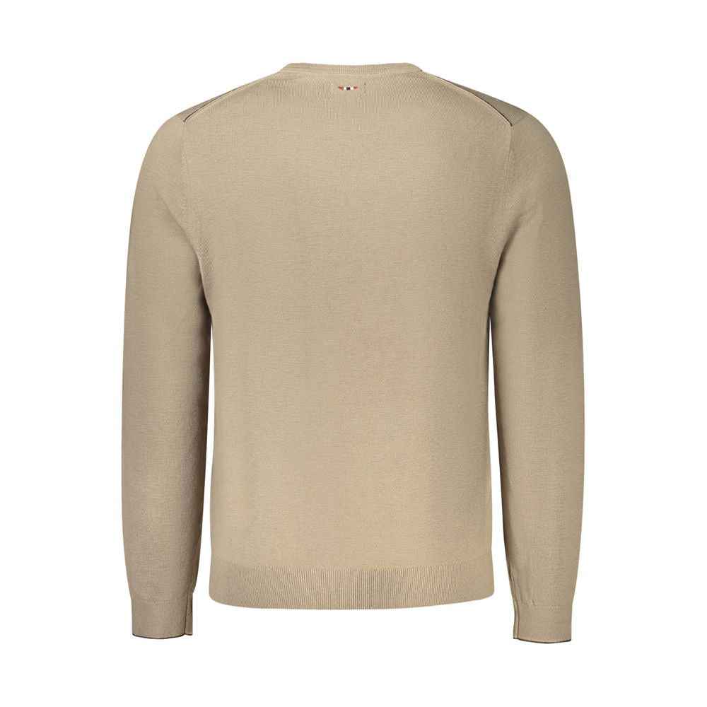 Napapijri Brown Wool Men Sweater