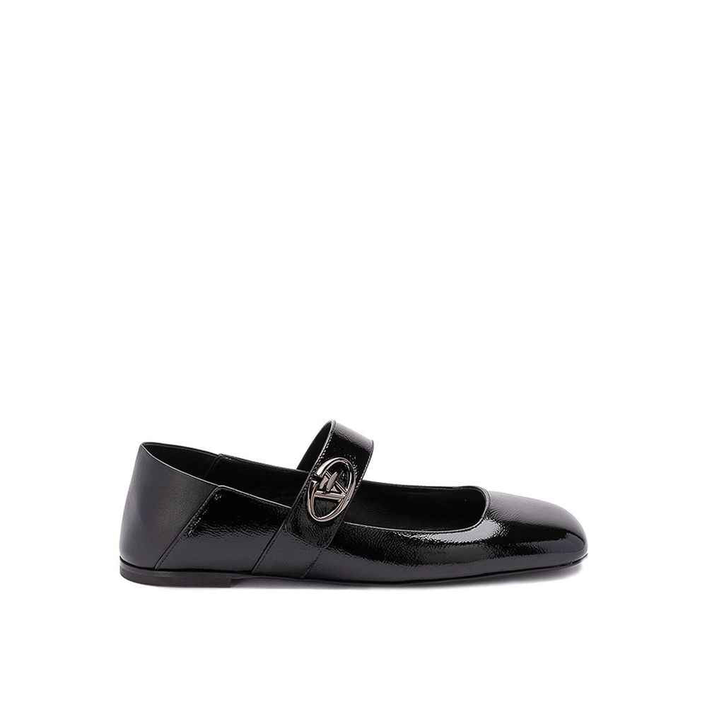 Valentino Garavani Leather Locker Ballerina Flats