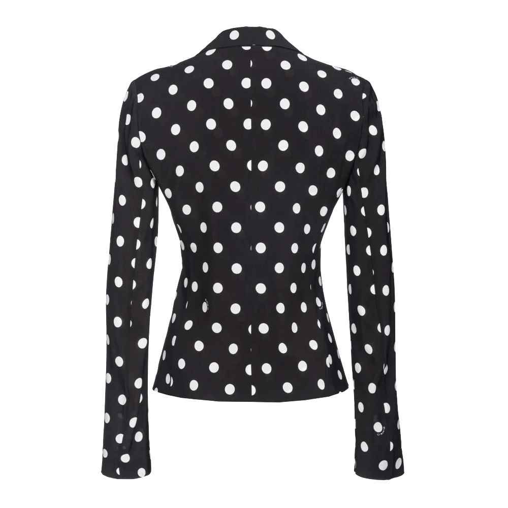 PINKO Black Viscose Women Blazer
