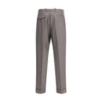 Margiela Green Fleece Wool Dress Pants