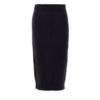 Tom Ford Black Cotton Midi Skirt