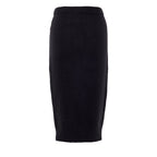Tom Ford Black Cotton Midi Skirt