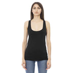 Just Cavalli Black Viscose Tank Top