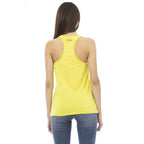 Just Cavalli Yellow Viscose Tank Top