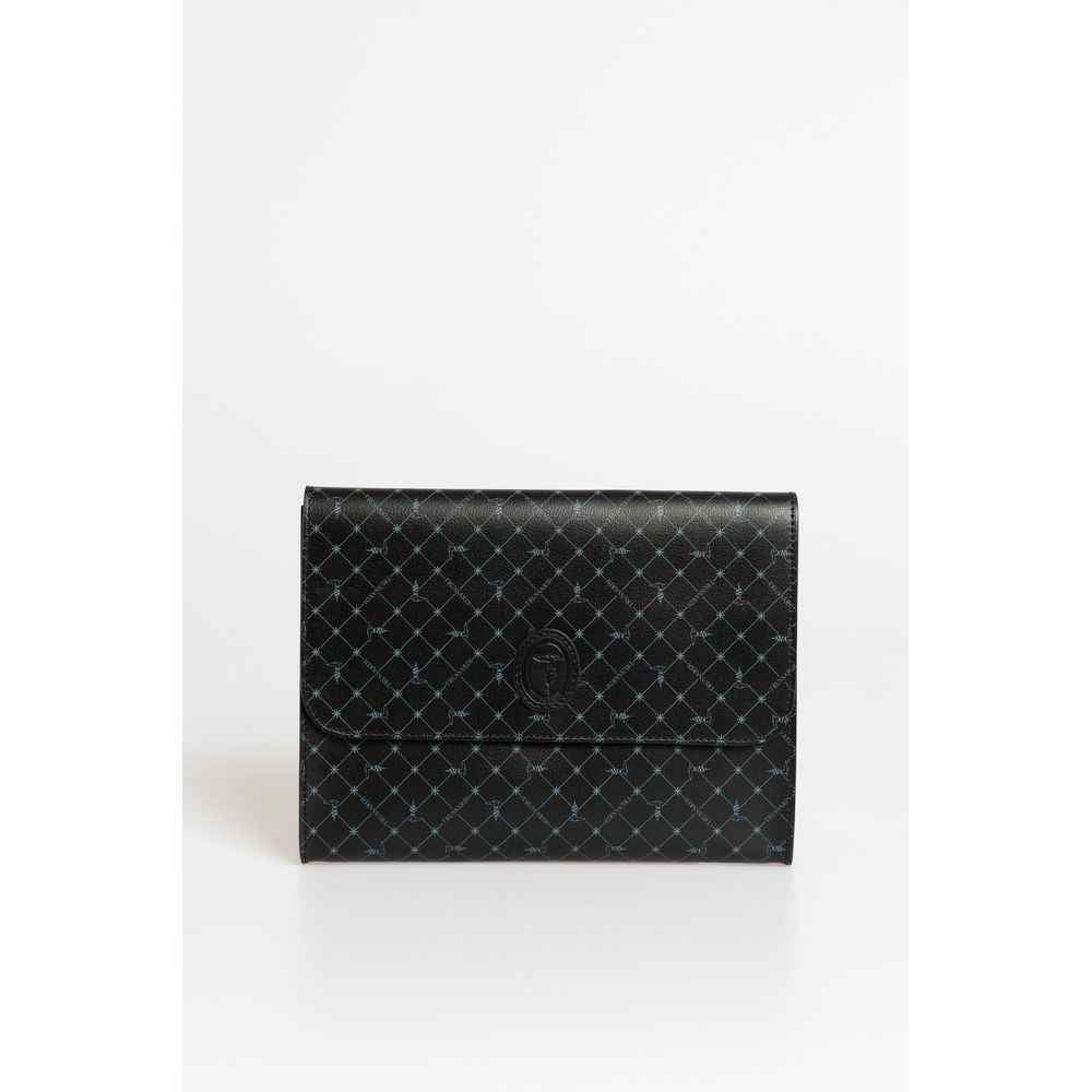 Trussardi Black Polyester Men Clutch