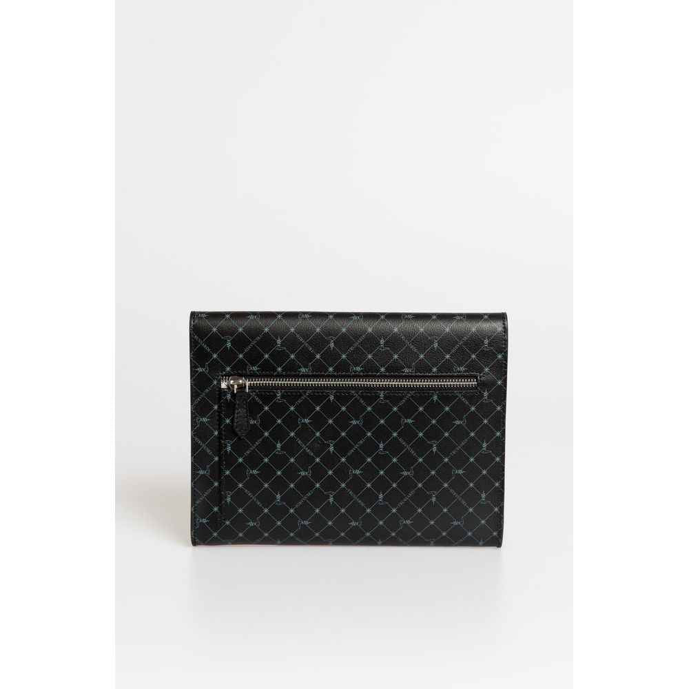 Trussardi Black Polyester Men Clutch