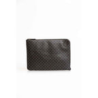 Trussardi Black Leather Clutch Bag