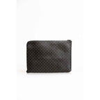Trussardi Black Leather Clutch Bag