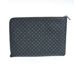 Trussardi Black Leather Men Clutch