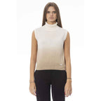 Baldinini Trend White Wool Sleeveles