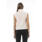 Baldinini Trend White Wool Sleeveles
