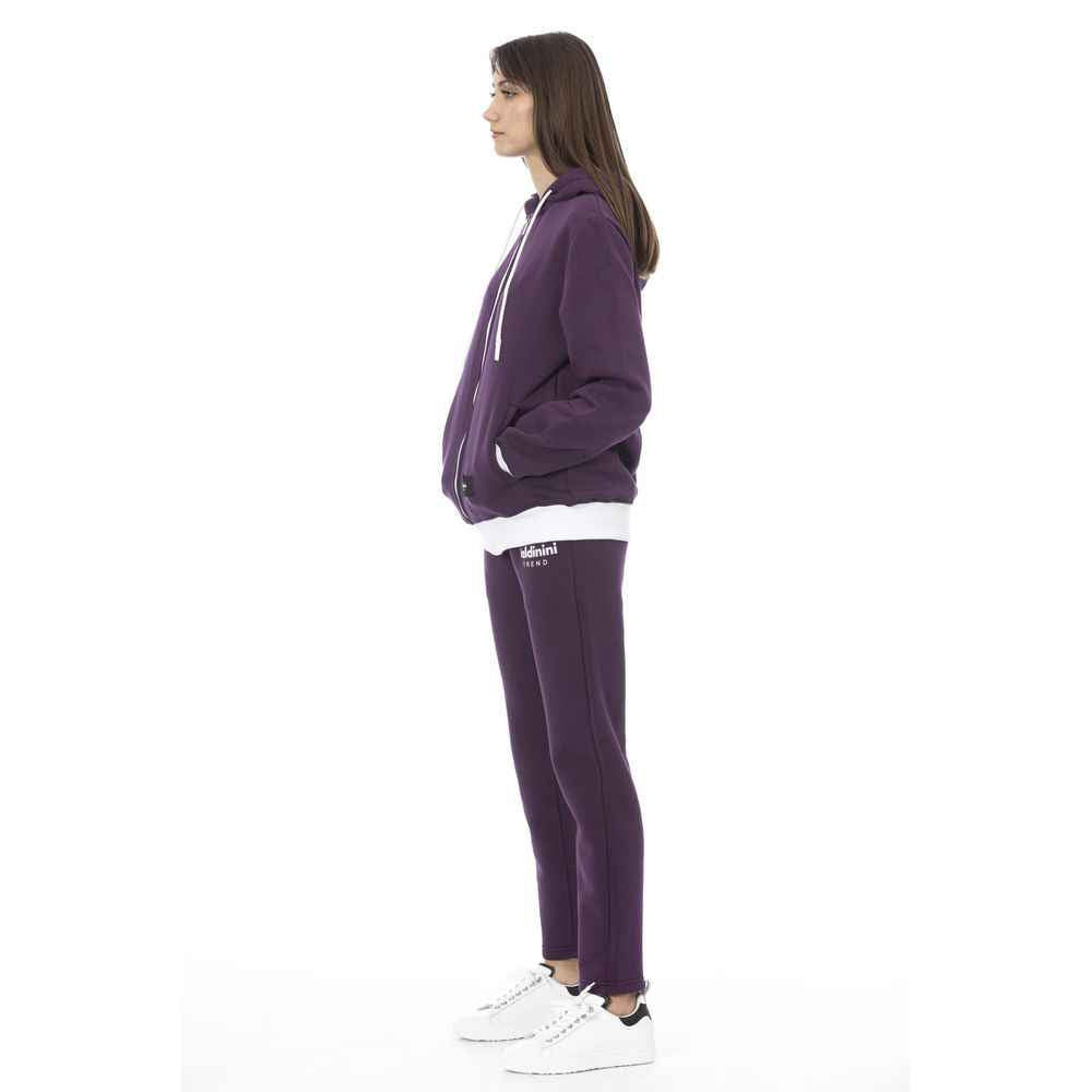 Baldinini Trend Purple Cotton Tracksuit