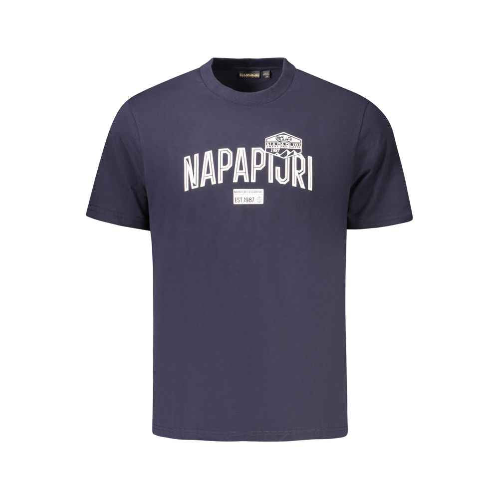 Napapijri Blue Cotton Men T-Shirt