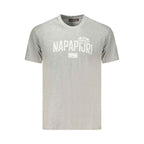 Napapijri Gray Cotton Men T-Shirt