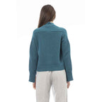 Alpha Studio Teal Merino Wool Cardigan