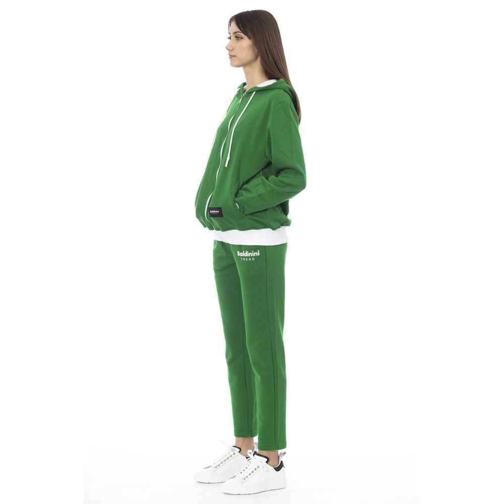 Baldinini Trend Green Cotton Tracksuit