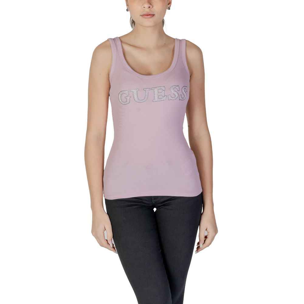 Guess Purple Cotton Tank Top