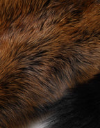 Dolce & Gabbana Brown Red Fox Fur Neck Cashmere Warmer Scarf