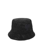 Palm Angels Black Cotton Bucket Hats