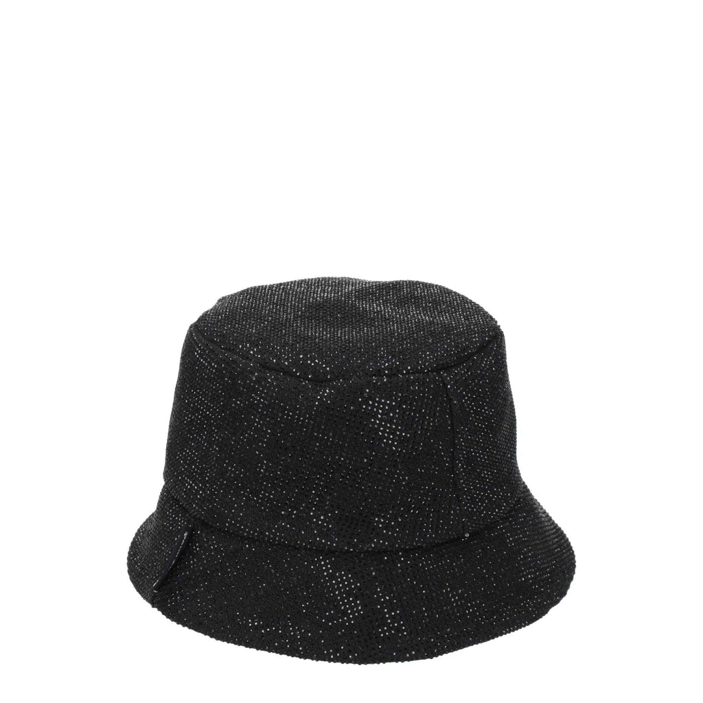 Palm Angels Black Cotton Bucket Hats