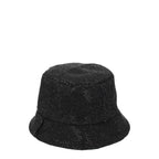 Palm Angels Black Cotton Bucket Hats