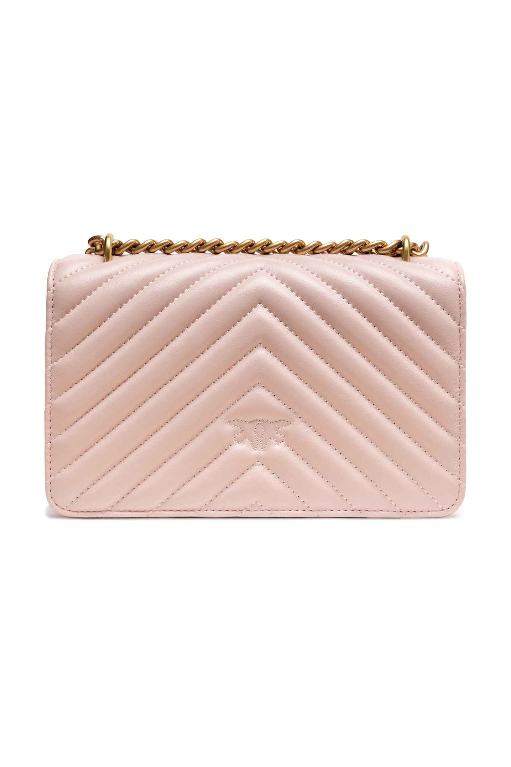 PINKO Powder Pink Mini Love Bag One Chevron