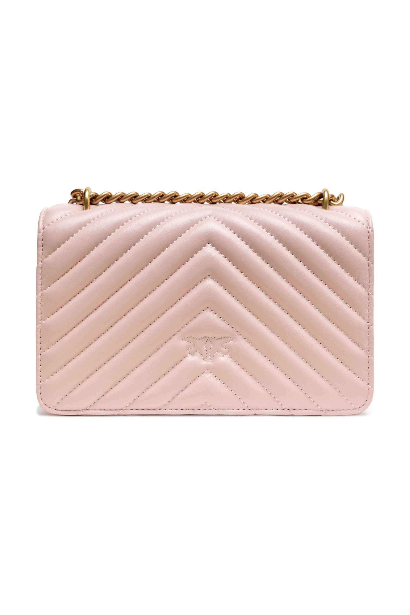 PINKO Powder Pink Mini Love Bag One Chevron