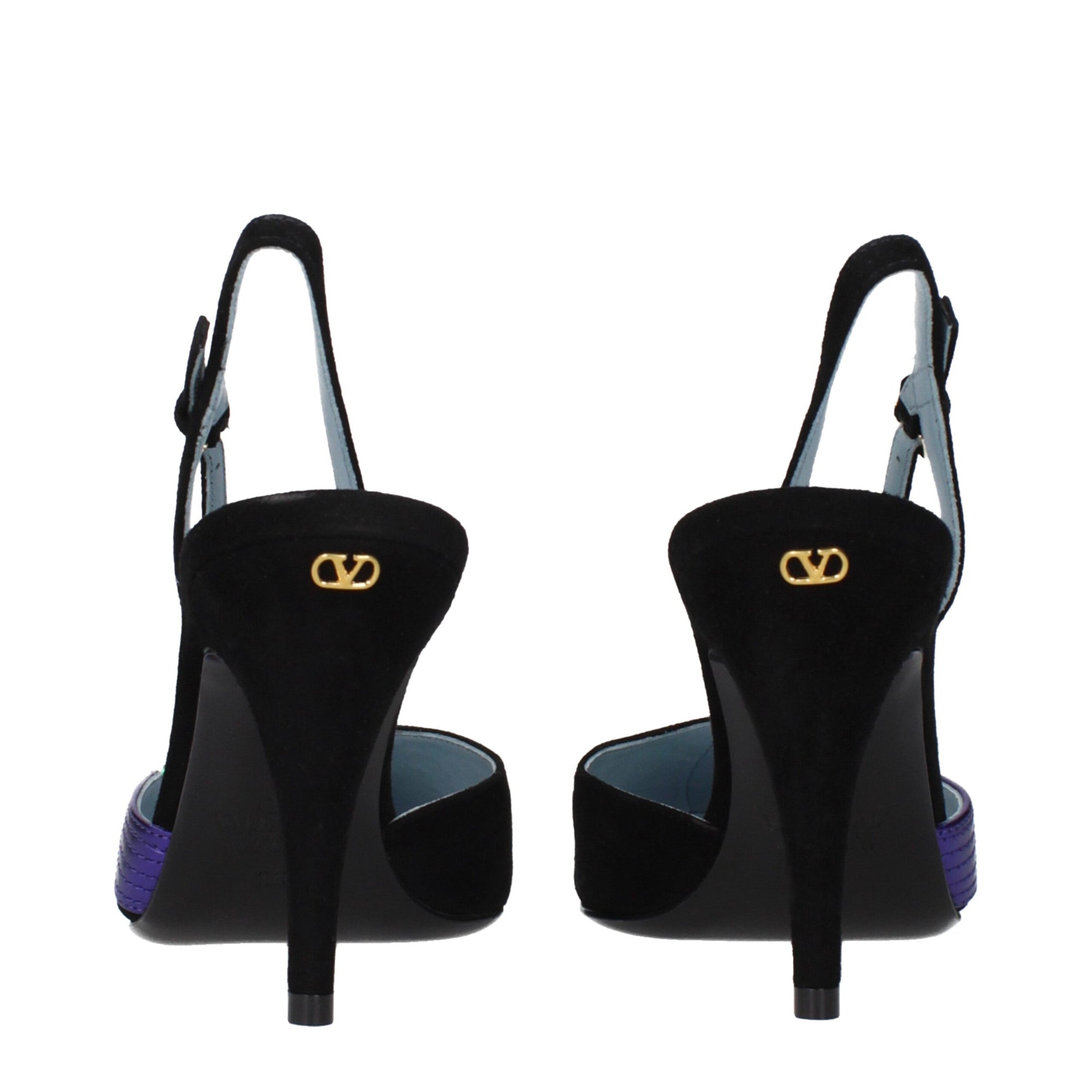 Valentino Garavani Black Leather High Heel Pumps