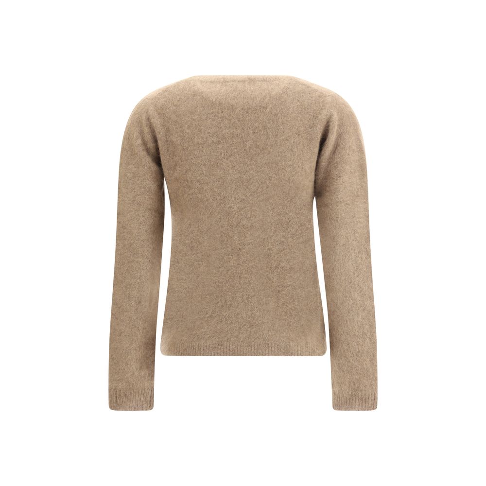 P.A.R.O.S.H. Beige Raccoon Fur Sweatshirt