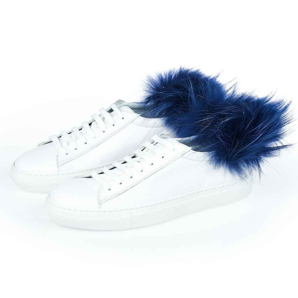 Mr&Mrs Italy White Lamb Leather Women Sneaker