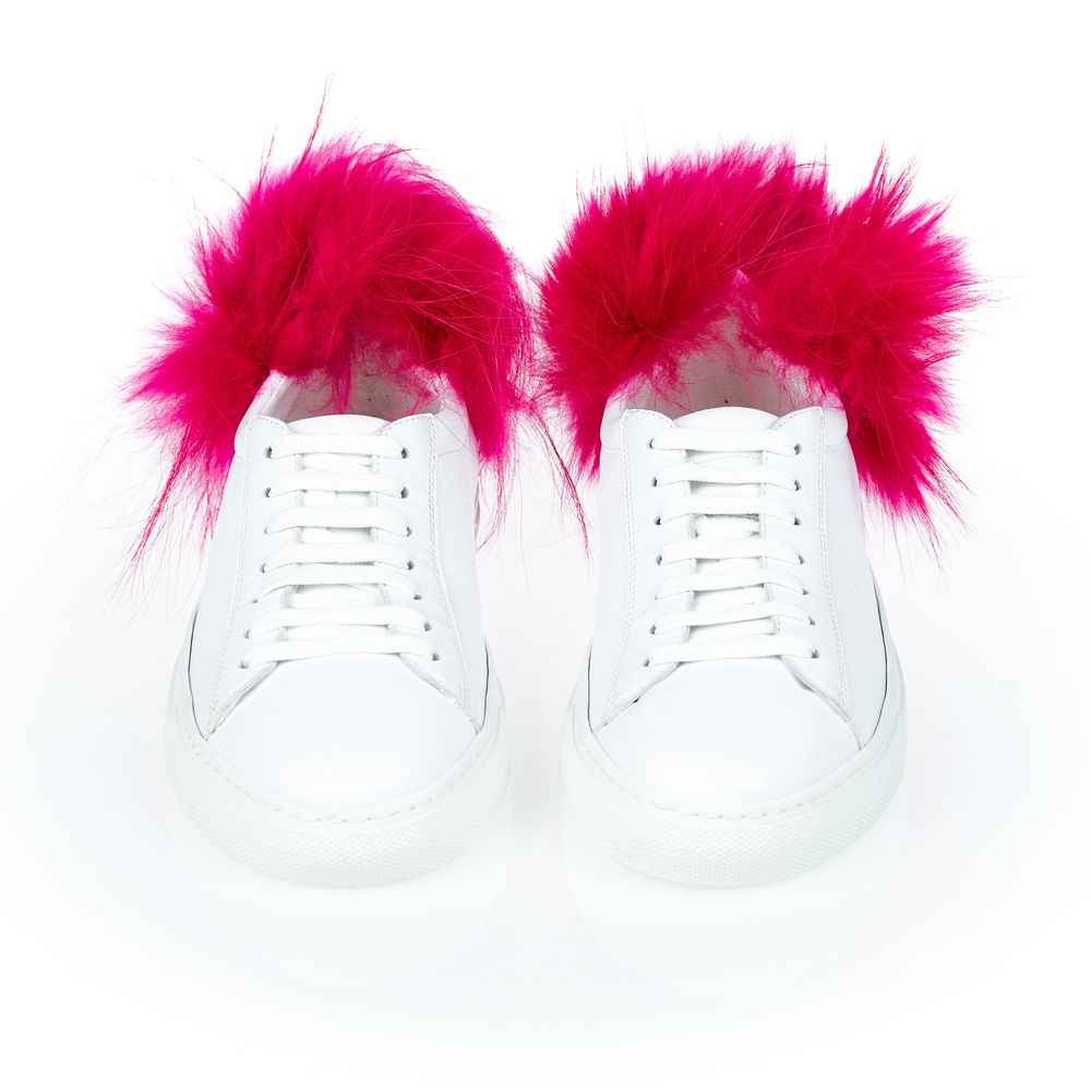 Mr&Mrs Italy White Lamb Leather Women Sneaker