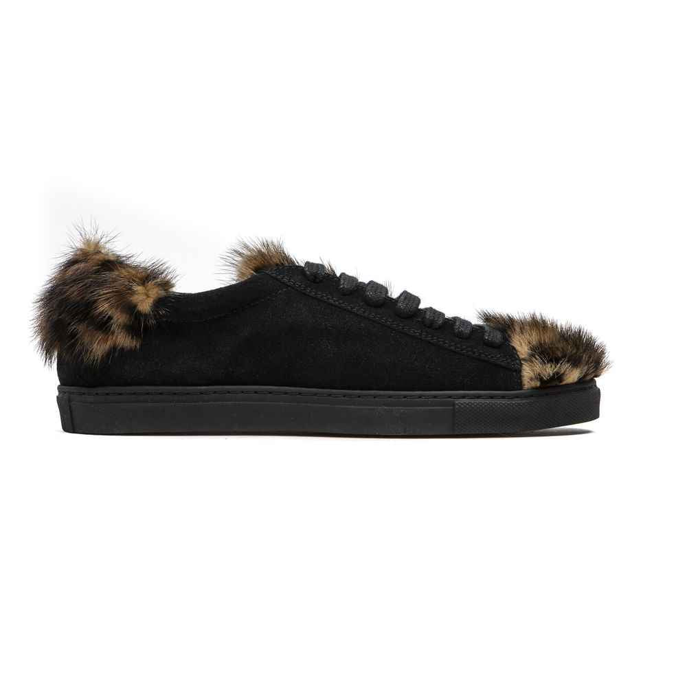 Mr&Mrs Italy Black Leather Women Sneaker