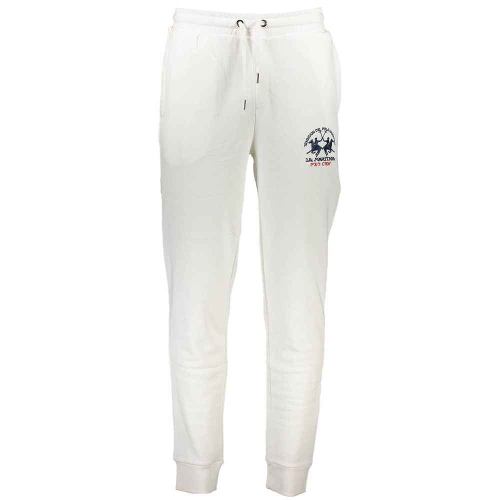 La Martina White Cotton Pant