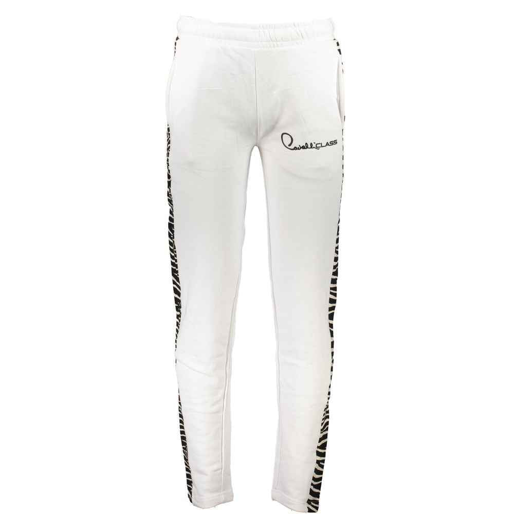 Cavalli Class White Cotton Pant