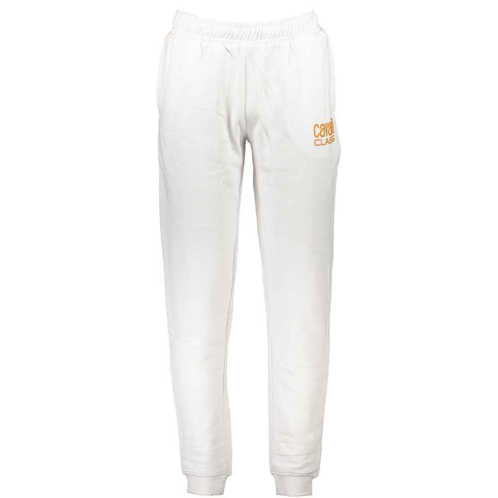 Cavalli Class White Cotton Pant